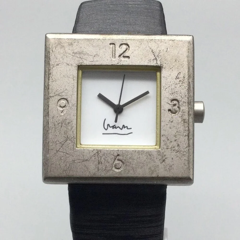 Projects Michael Graves Womens Watch 30mm Square Dial Silver Tone New Battery